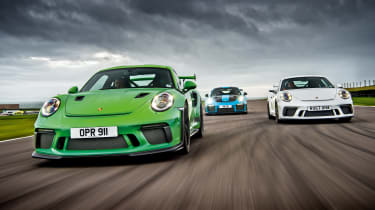 Porsche 911 GT3 vs GT3 RS vs GT2 RS - track battle evo